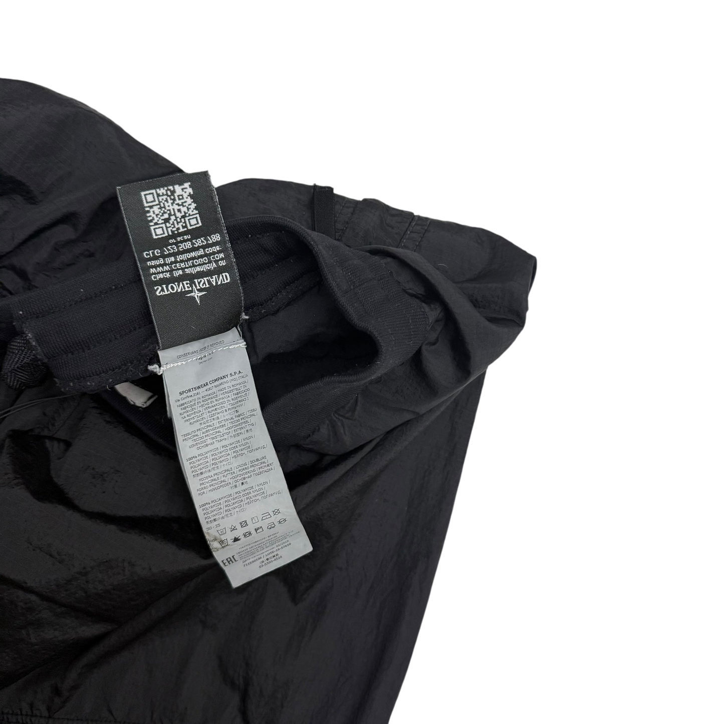 Stone Island Logo Patch Nylon Metal Pants Dark Navy (Size S)