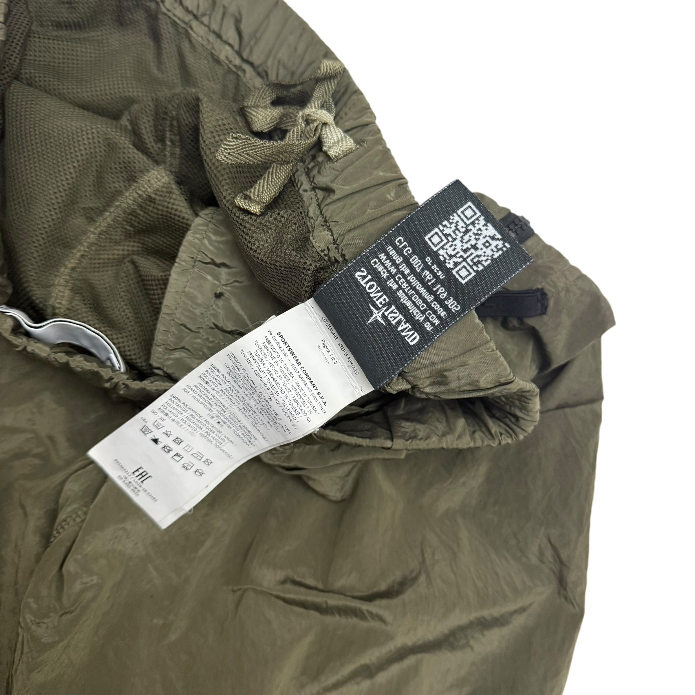 Stone Island Nylon Metal Cargo Pants Khaki Green (Size S)