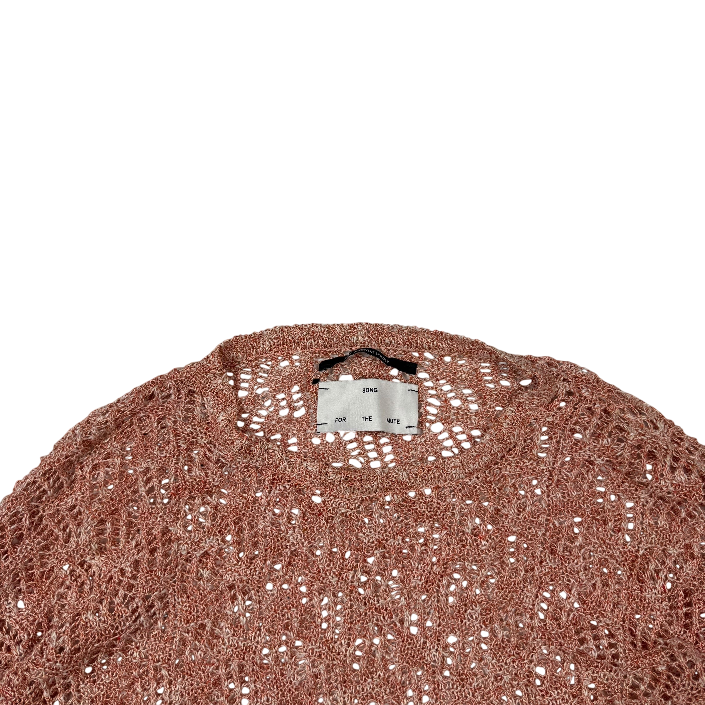 Song for the Mute 22.1 Avenue D’ivery Oversized Distressed Sweatshirt Orange / White (fits L-XL)