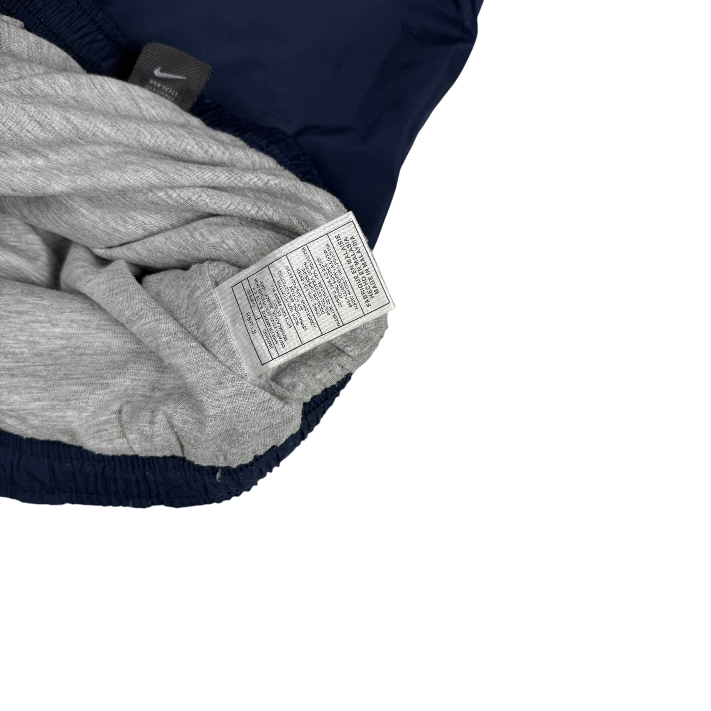 Nike 00s Lined Track Pants White/Navy (part of set) (Fits M-L)