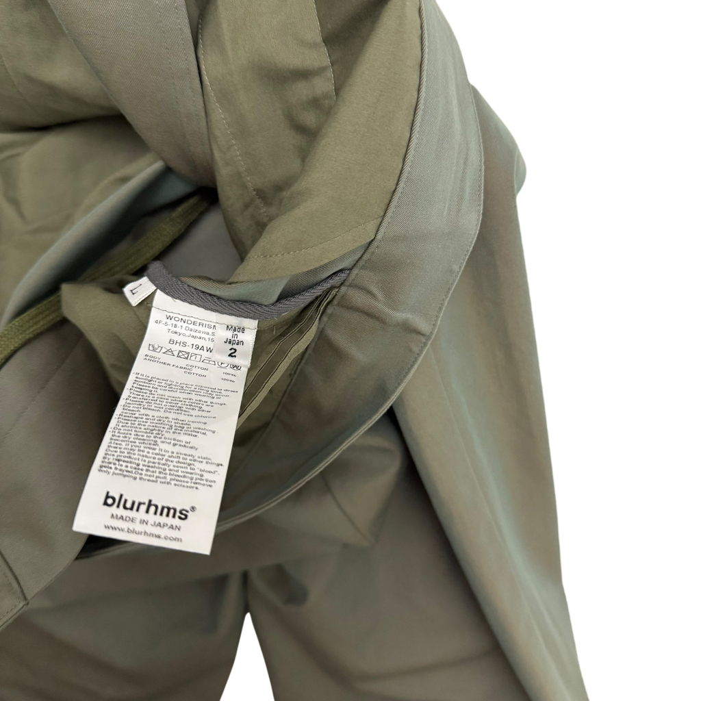 Blurhms SS18 Heavy Twill Central Slit Pants Iridescent Green (Size L)