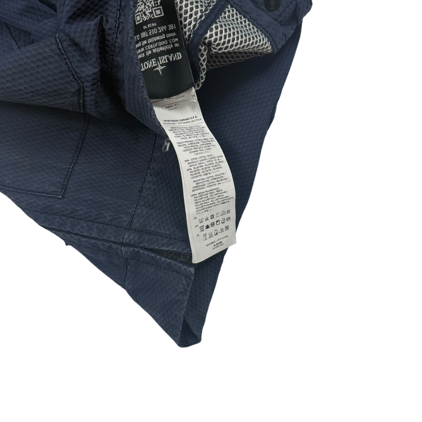 Stone Island SS 2014 Indigo 3D Cotton Tela Jacket Navy (Size XXL)