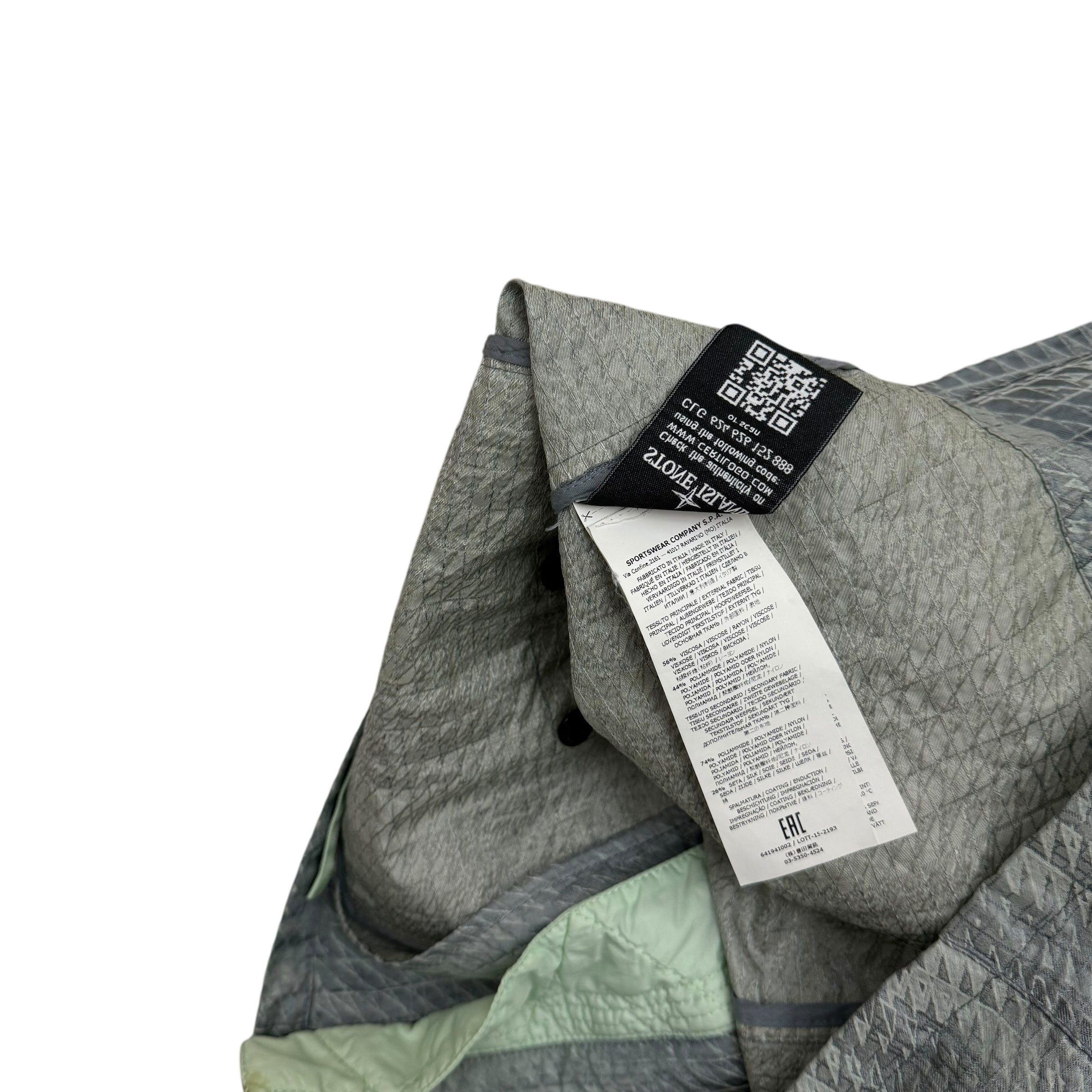 Stone Island Shadow Project SS 2016 Jacquard Nylon Jacket Grey / Green (Size L)