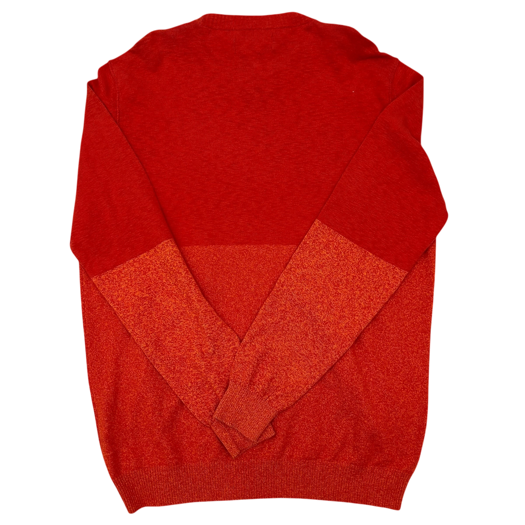 Stone Island Big Logo Intarsia Knit Sweatshirt Coral Red (Size L)