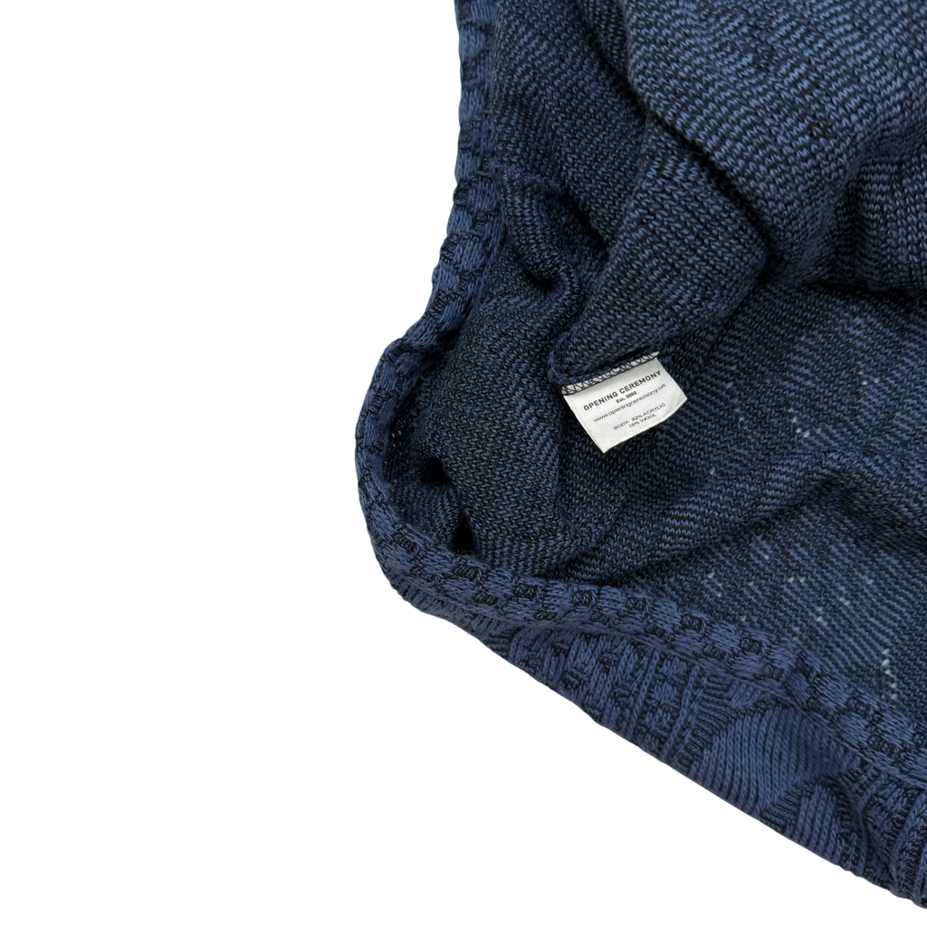 Opening Ceremony Wool Blend V-Neck Sweatshirt Blue (fits M-L)