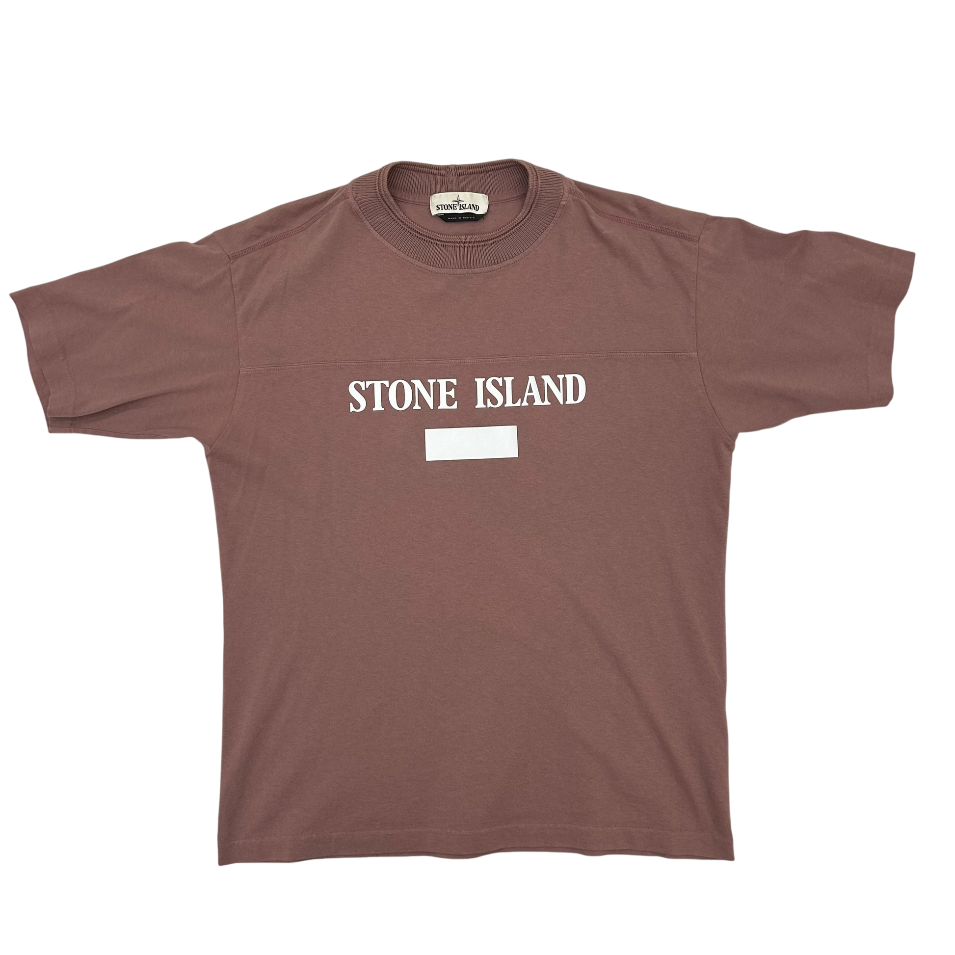 Stone Island Reflective Logo Pink T Shirt (Fits M/L)