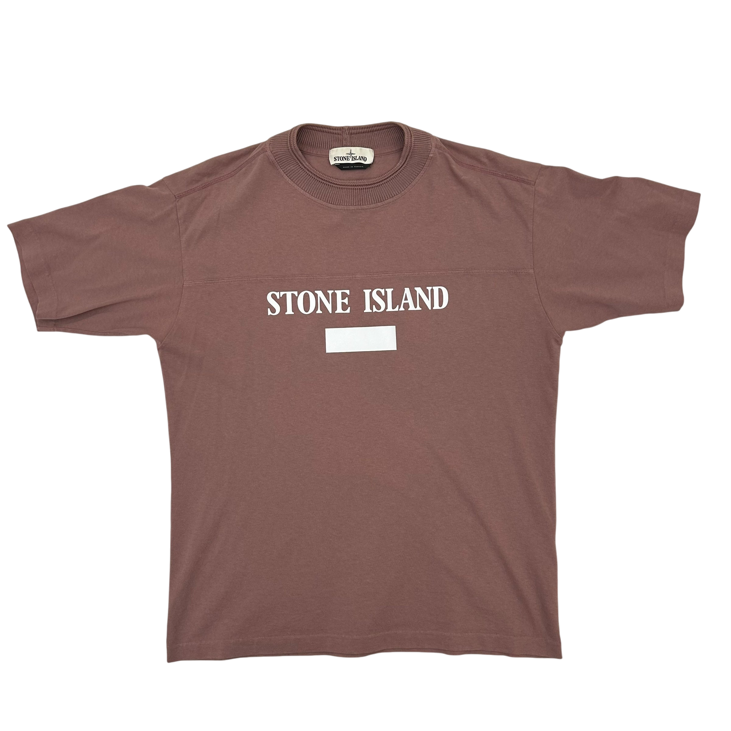 Stone Island Reflective Logo Pink T Shirt (Fits M/L)