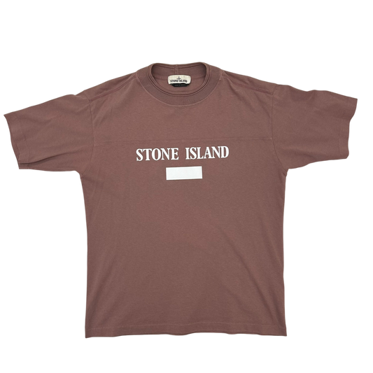 Stone Island Reflective Logo Pink T Shirt (Fits M/L)