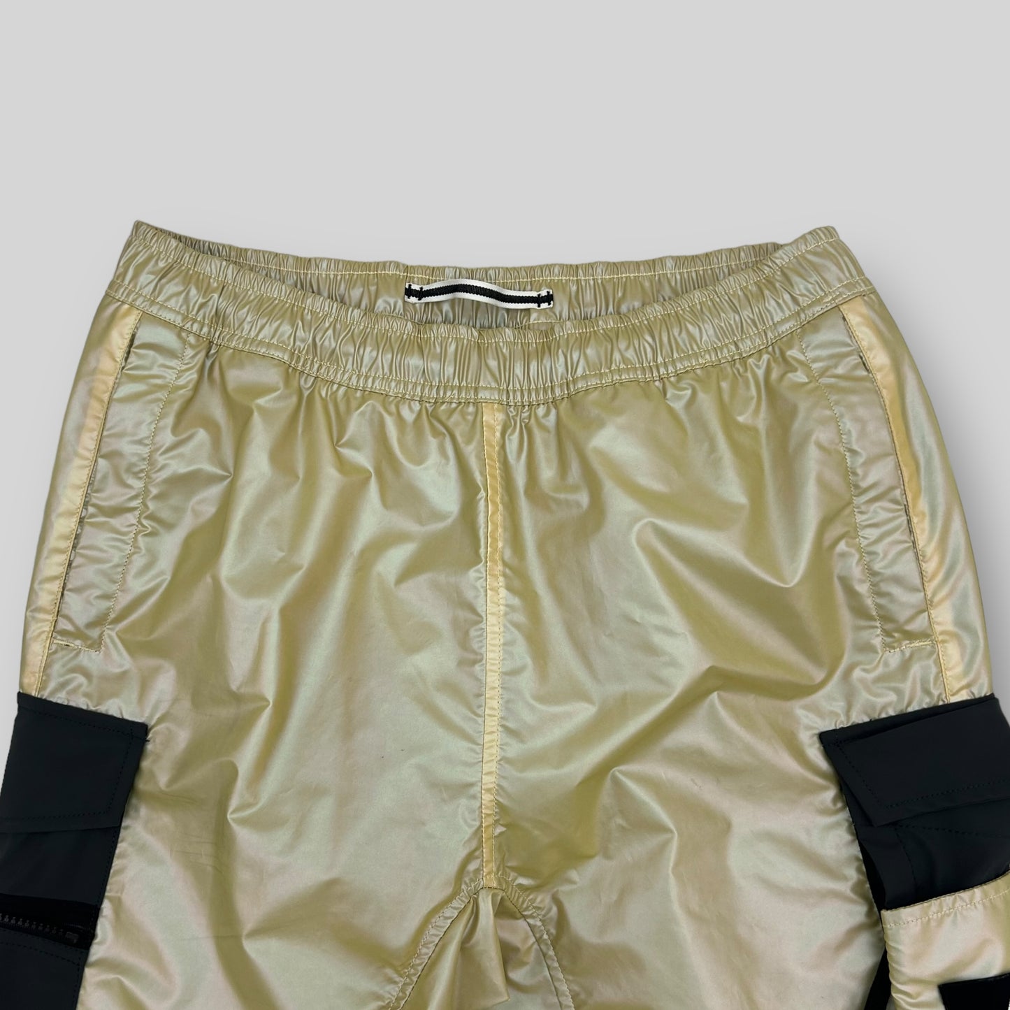 Stone Island Type RE-T Gold Iridescent Tela Gold Cargo Pants (Fits 30”-34”)