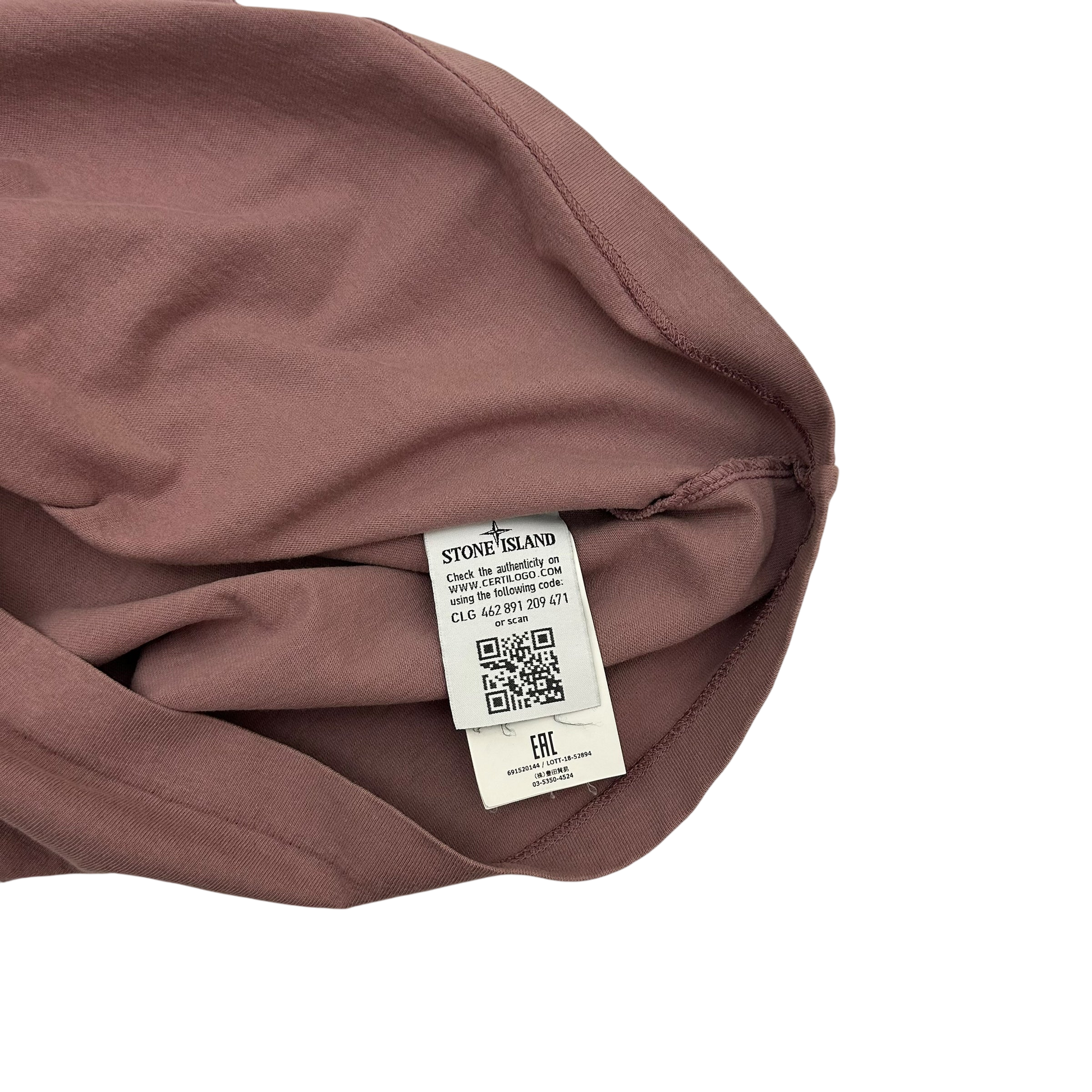 Stone Island Reflective Logo Pink T Shirt (Fits M/L)