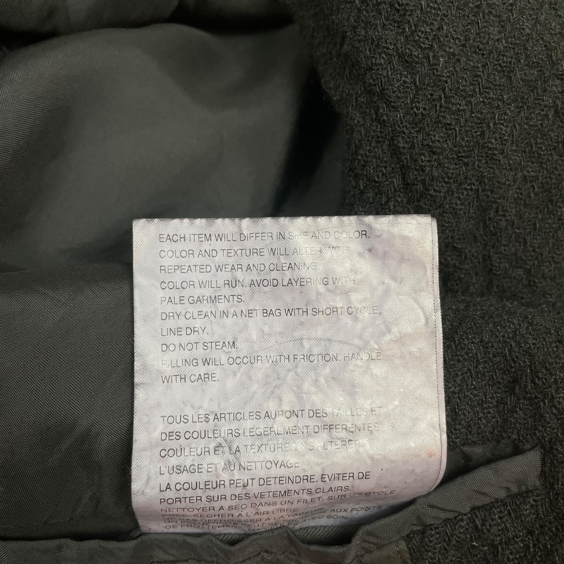 Comme des Garcons Homme Plus AD2003 Contrast Panel Wool Jacket Black/Grey (Size M)