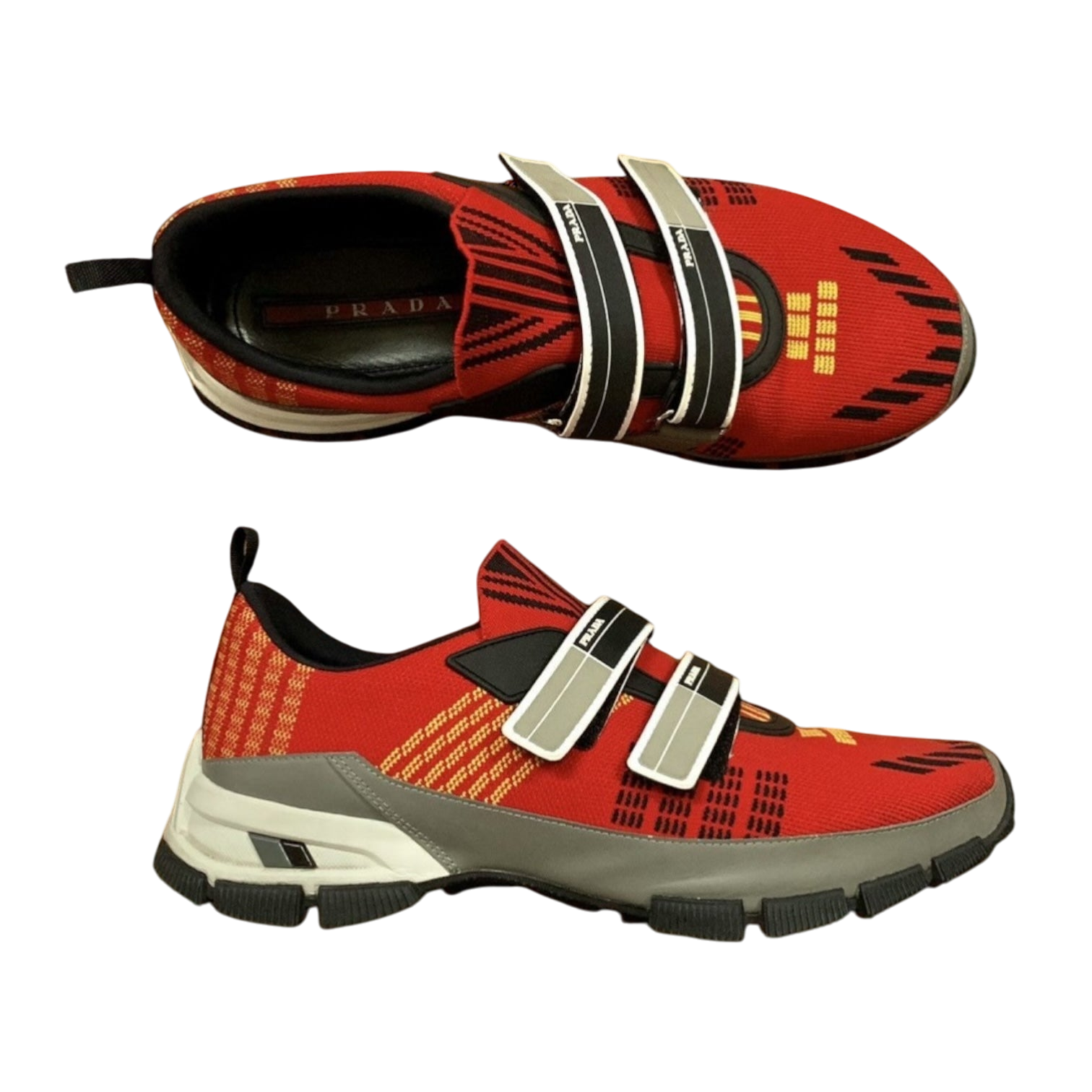 Prada SS18 Crossection Knit Sneaker Red (fits US10-11)