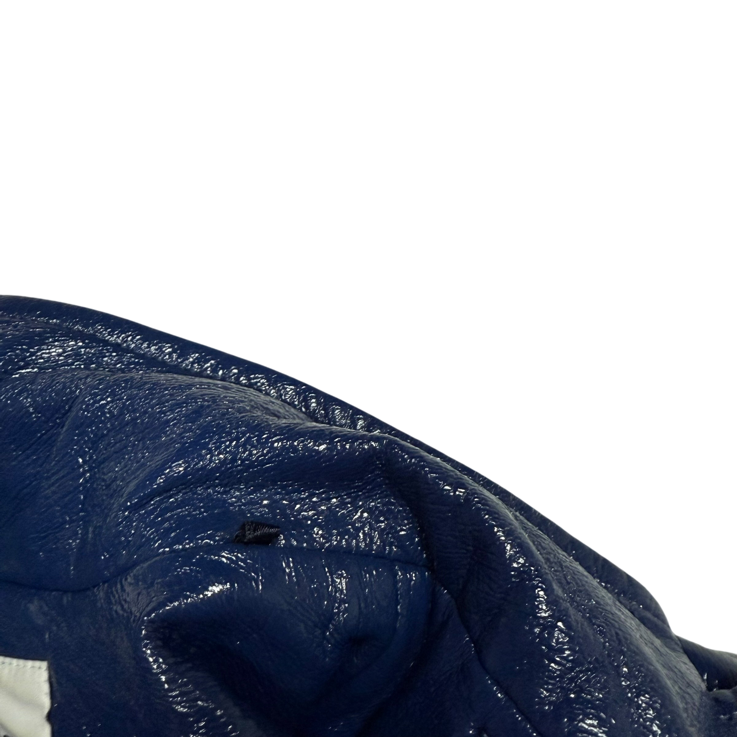 Courrèges FW22 Funnel-Neck Vinyl Jacket Blue (Fits M-L)