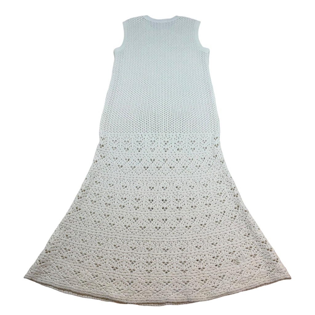 Loro Piana Pointelle-Knit Cashmere Dress Cream (Fits S-M Womens)