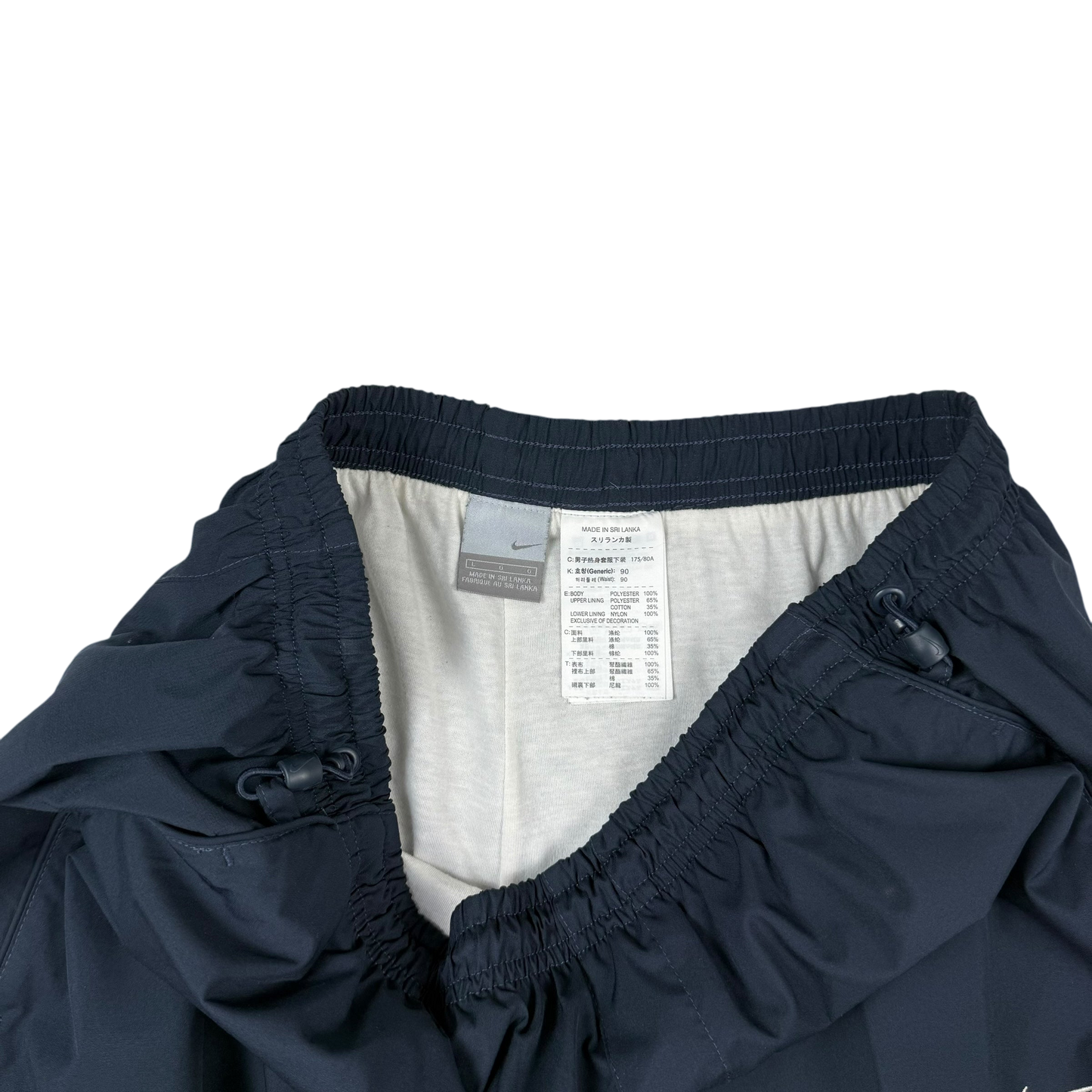 Nike 00s Embroidered Logo Navy Track Pants (part of set) (Size L)
