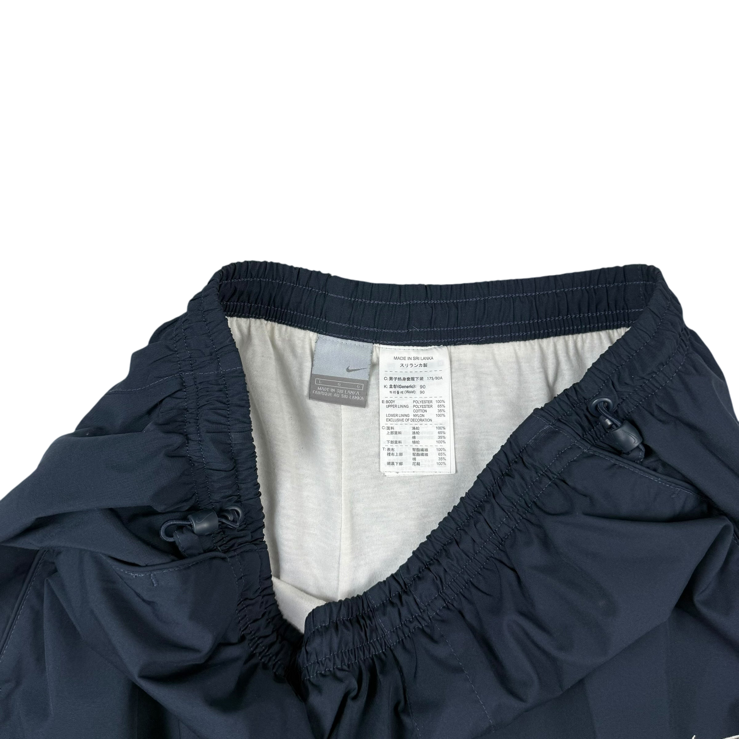 Nike 00s Embroidered Logo Navy Track Pants (part of set) (Size L)