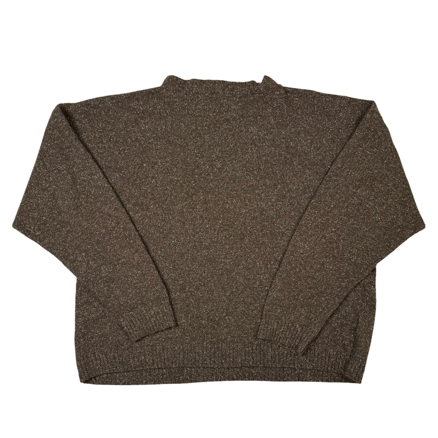 Versace 90s Medusa Logo Embroidered Wool Sweatshirt Brown (Size XL)