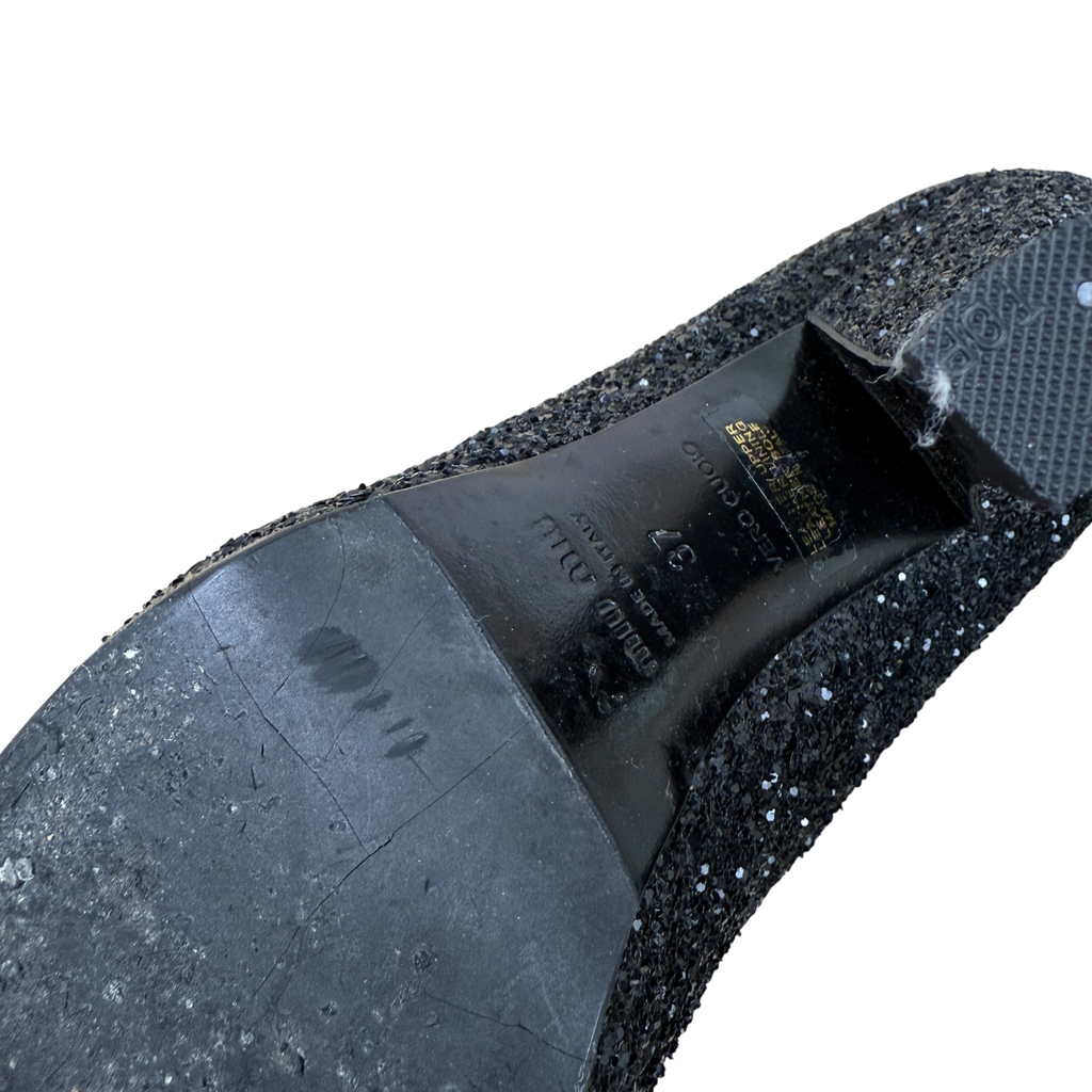 Miu Miu Sparkly Pumps Black (Size EU37)