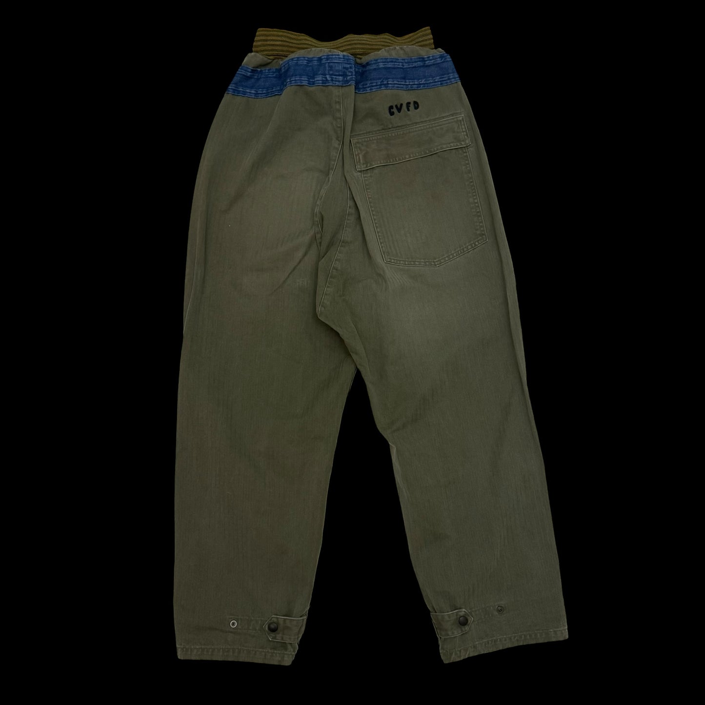 Kapital Cotton Herringbone Aviator Suit Cut Pants Khaki (size 2)