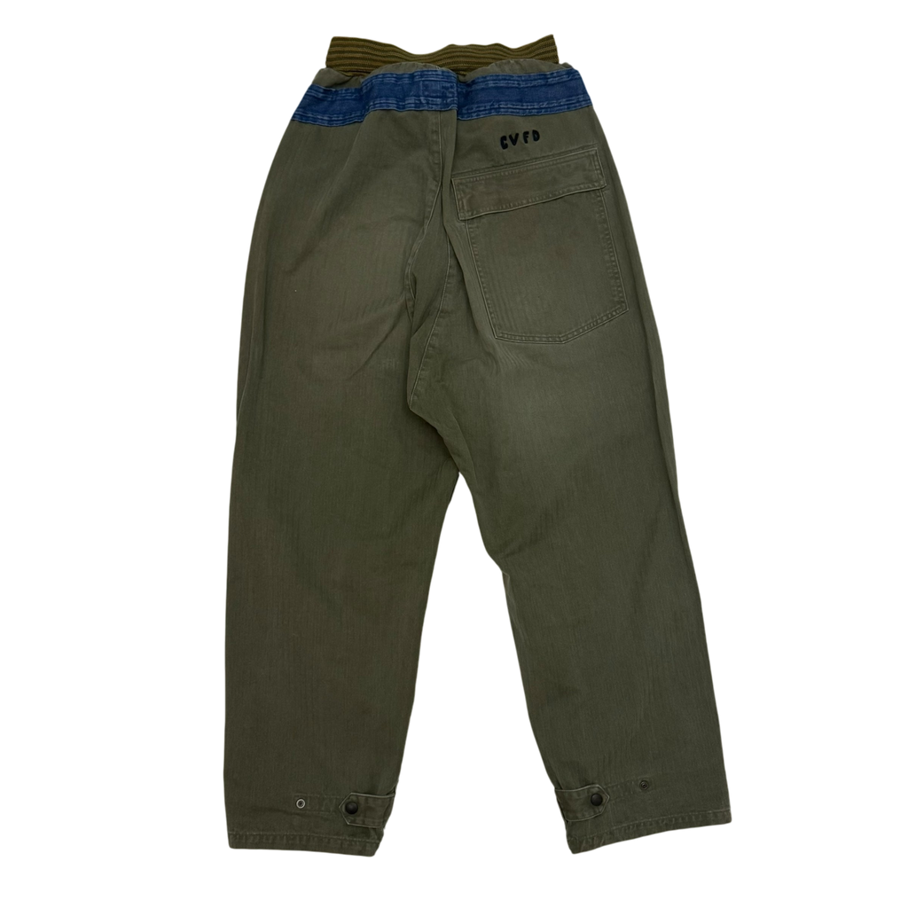 Kapital Cotton Herringbone Aviator Suit Cut Pants Khaki (size 2)