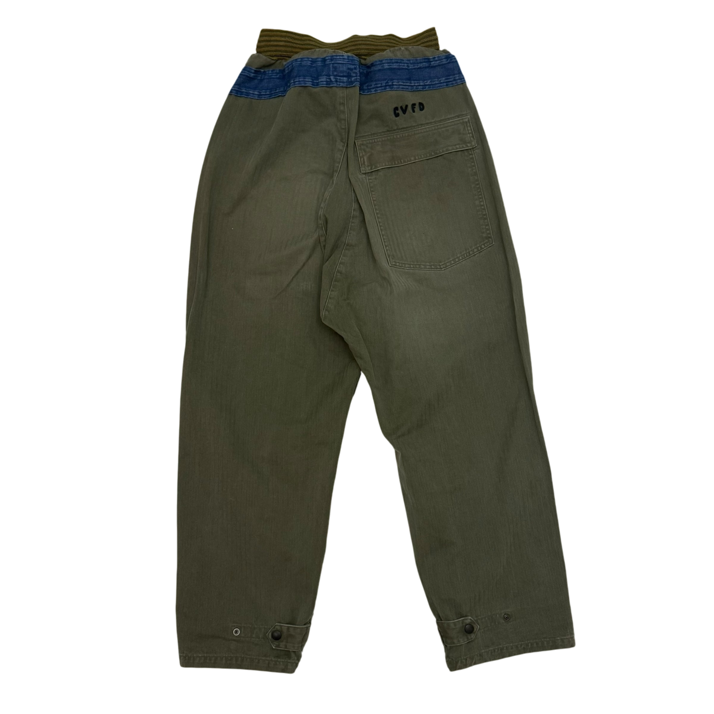 Kapital Cotton Herringbone Aviator Suit Cut Pants Khaki (size 2)