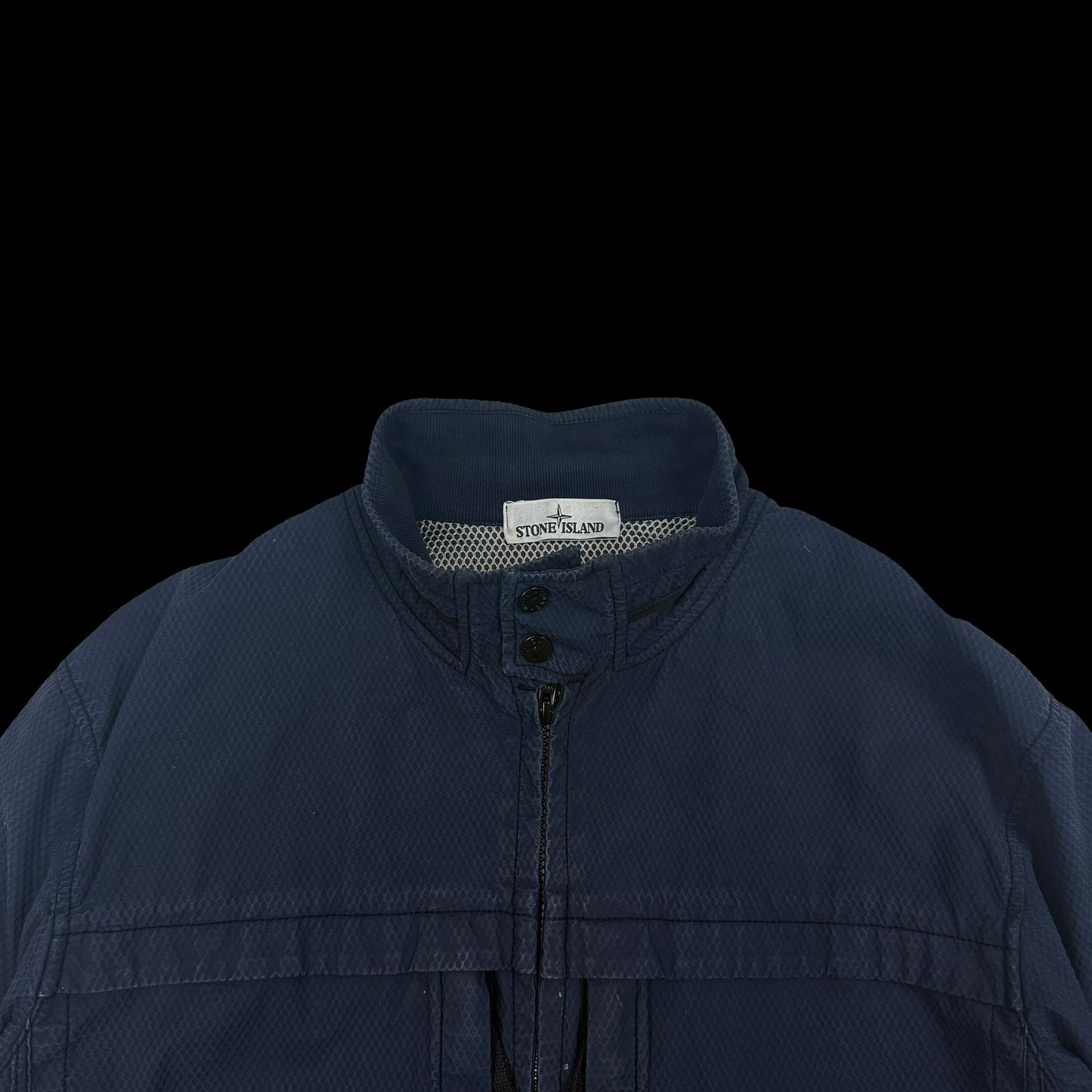 Stone Island SS 2014 Indigo 3D Cotton Tela Jacket Navy (Size XXL)