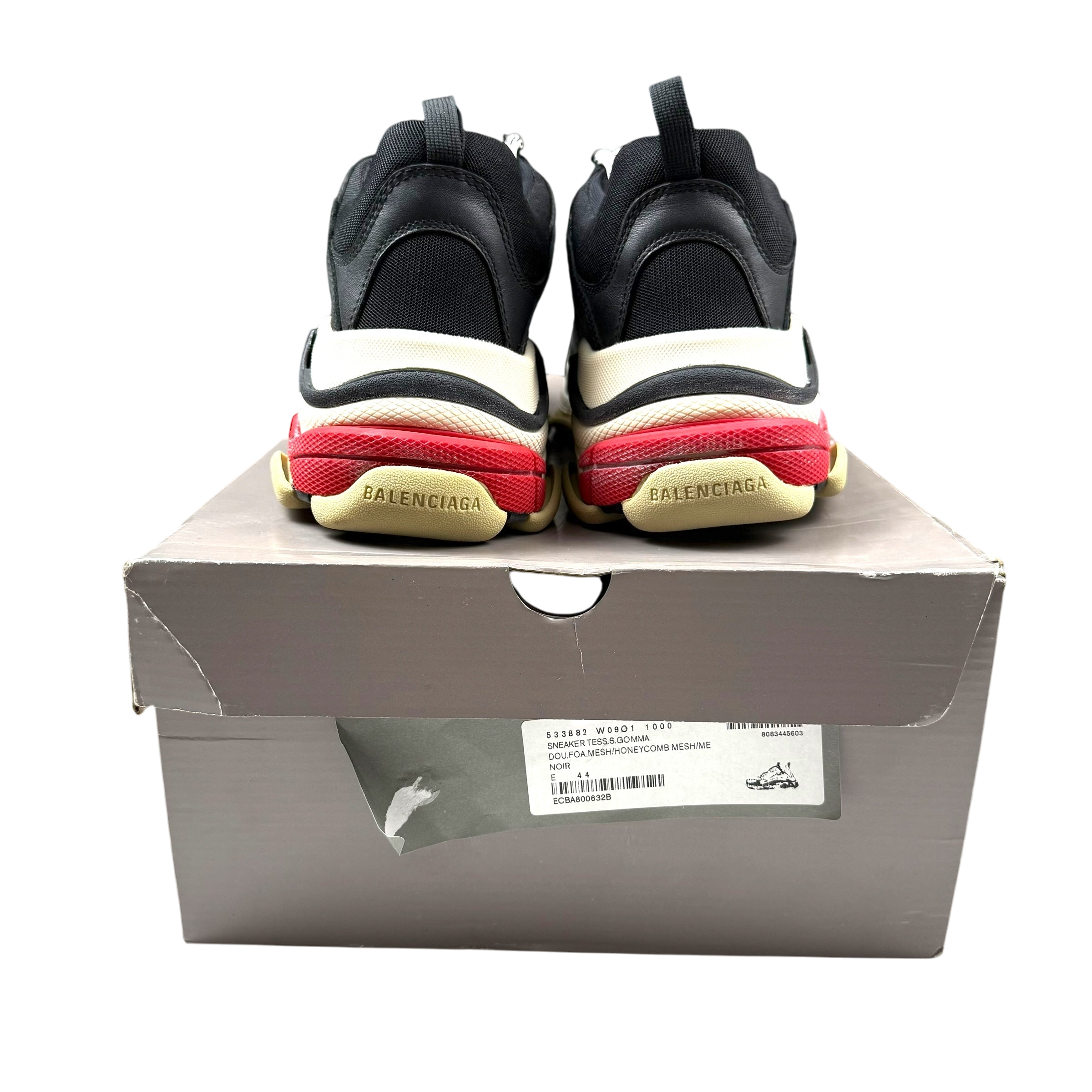 Balenciaga Triple S Black White Red (2018 Reissue) (US11/UK10/EU44)