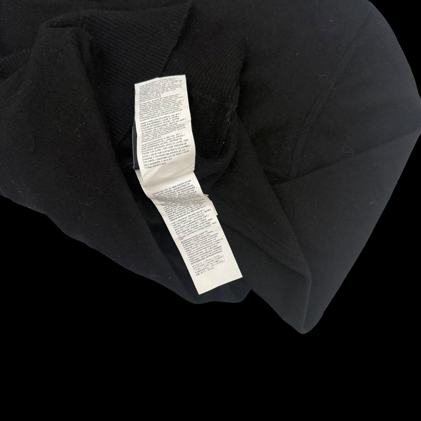 Stone Island Pure Wool Black Knit Sweatshirt (Fits XS-S)