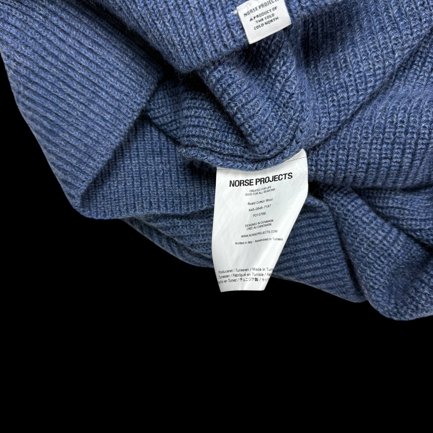 Norse Projects Roald Cotton Wool Sweatshirt Calcite Blue (Size XL)