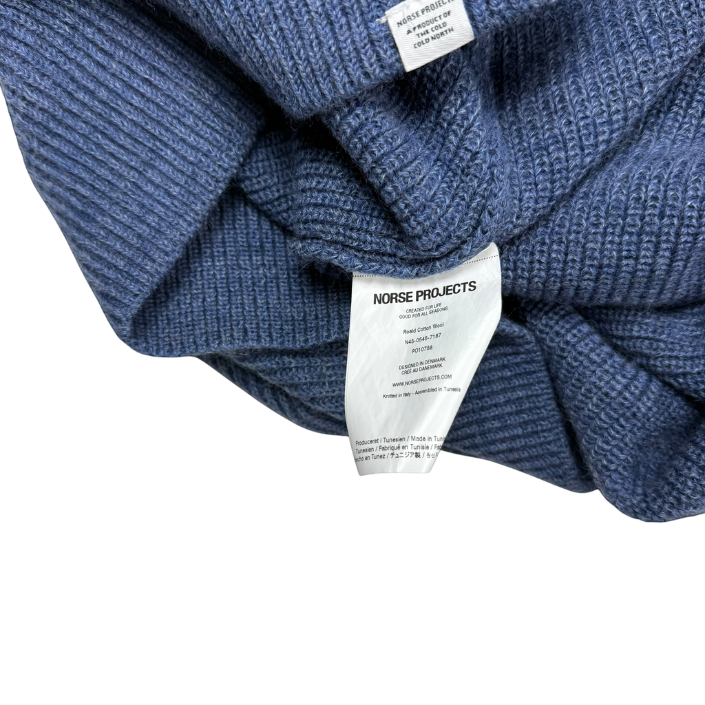 Norse Projects Roald Cotton Wool Sweatshirt Calcite Blue (Size XL)