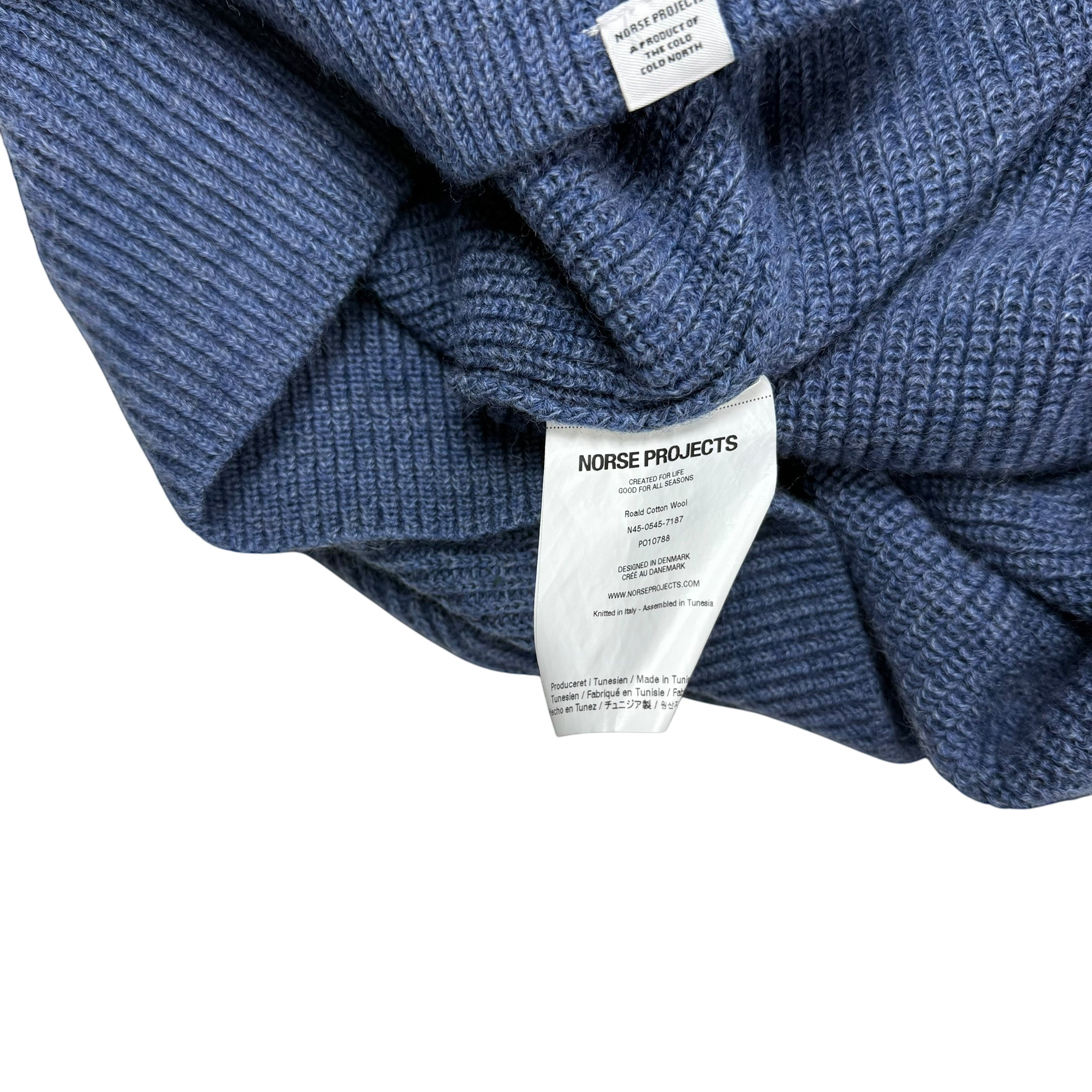 Norse Projects Roald Cotton Wool Sweatshirt Calcite Blue (Size XL)