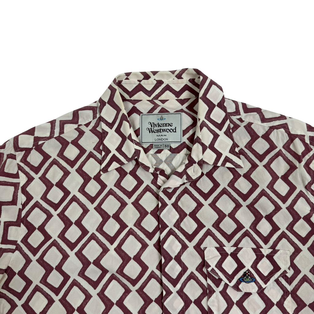 Vivienne Westwood Man Art Printed Button Up Shirt (Fits M-L)