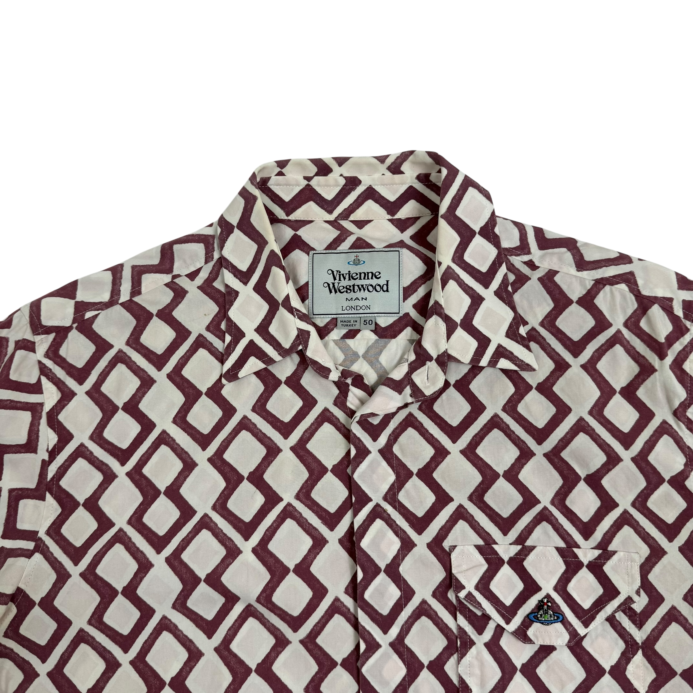 Vivienne Westwood Man Art Printed Button Up Shirt (Fits M-L)