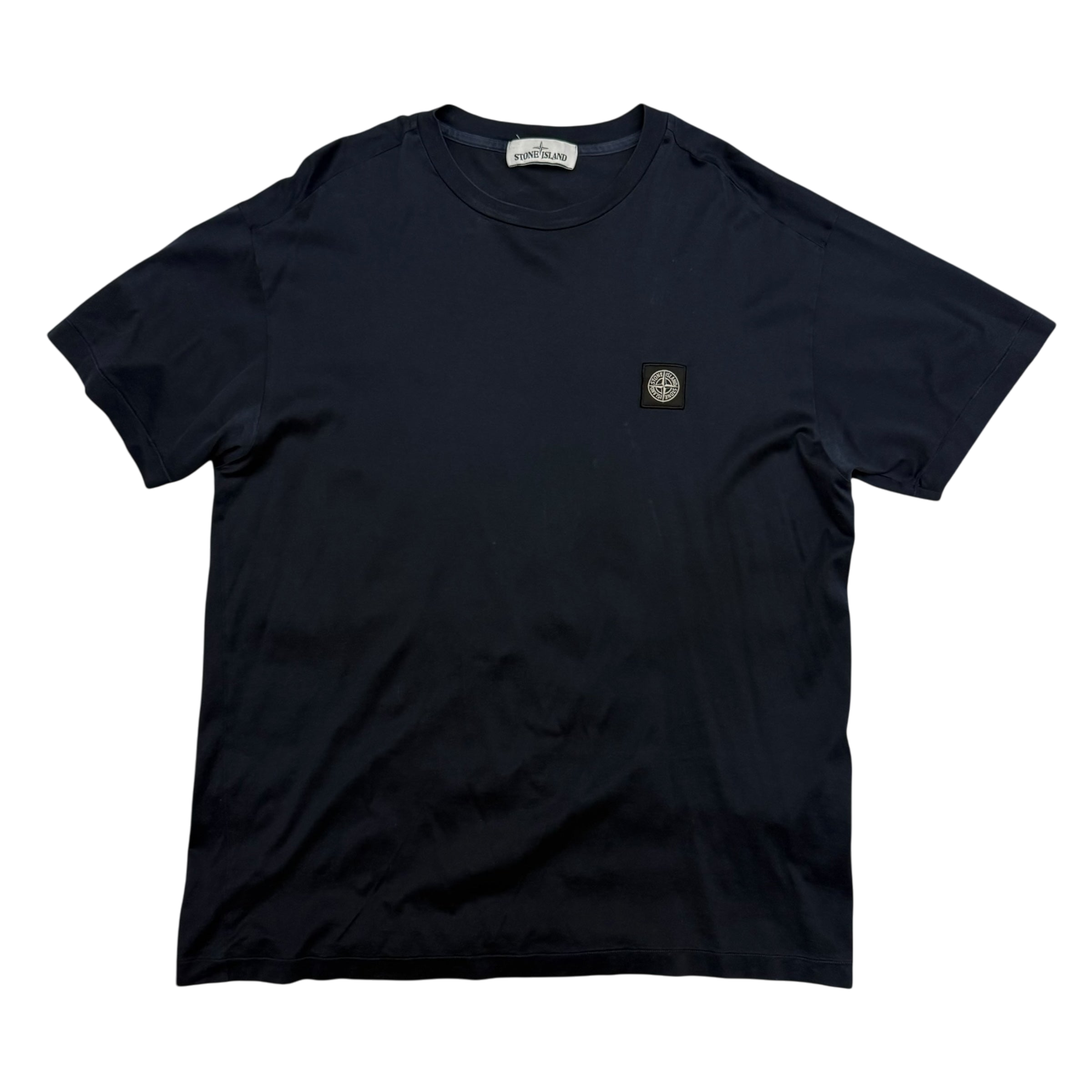 Stone Island Logo Patch T-Shirt Navy (Fits L-XL)