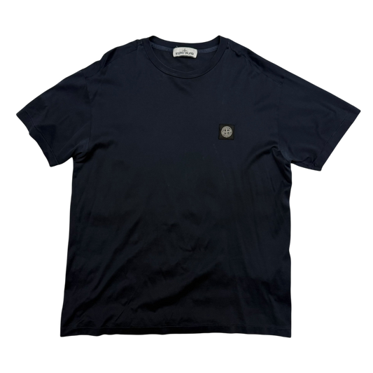 Stone Island Logo Patch T-Shirt Navy (Fits L-XL)