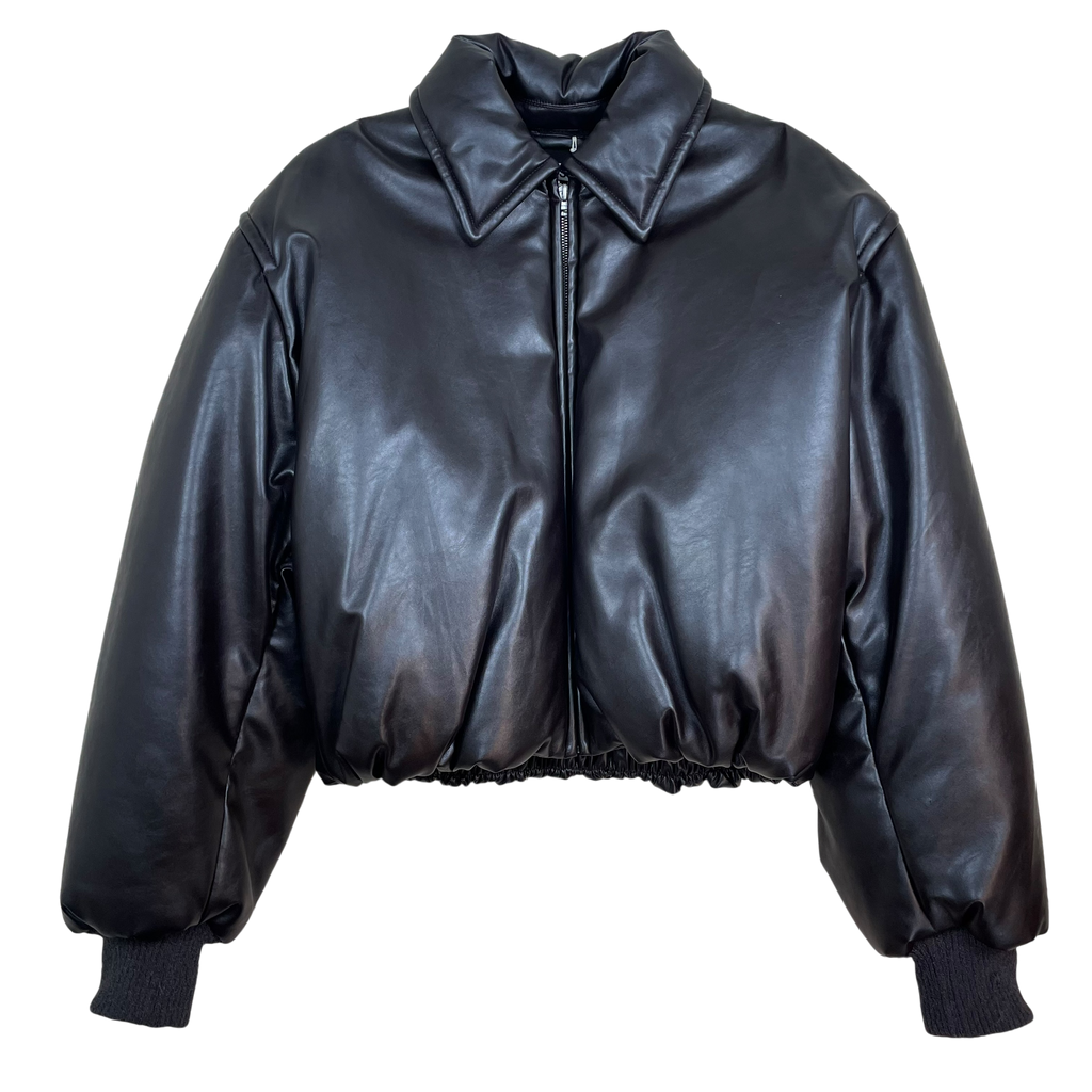 Acne Studios Faux Leather Bomber Jacket Brown (Size 38)