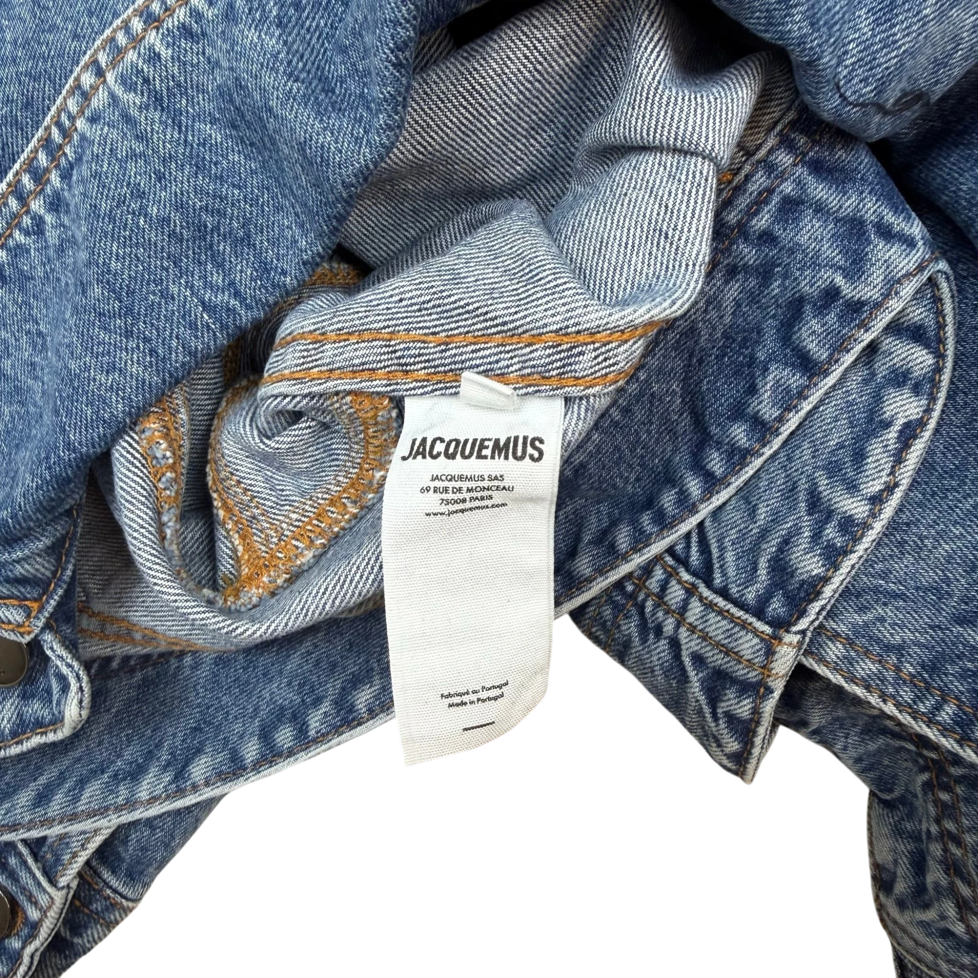 Jacquemus La Chemise De Nîmes Linon Denim Jacket Blue (Size 34)