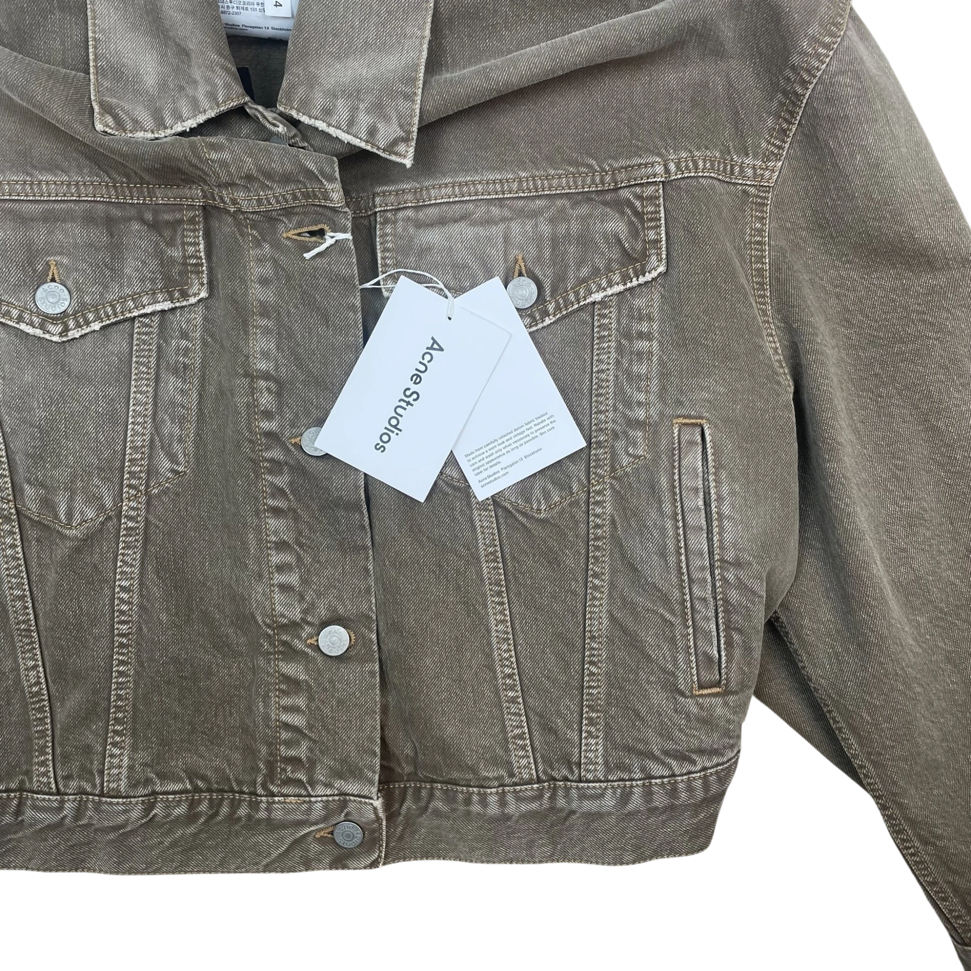 Acne Studios Oversized Denim Jacket Beige (Size EU34)