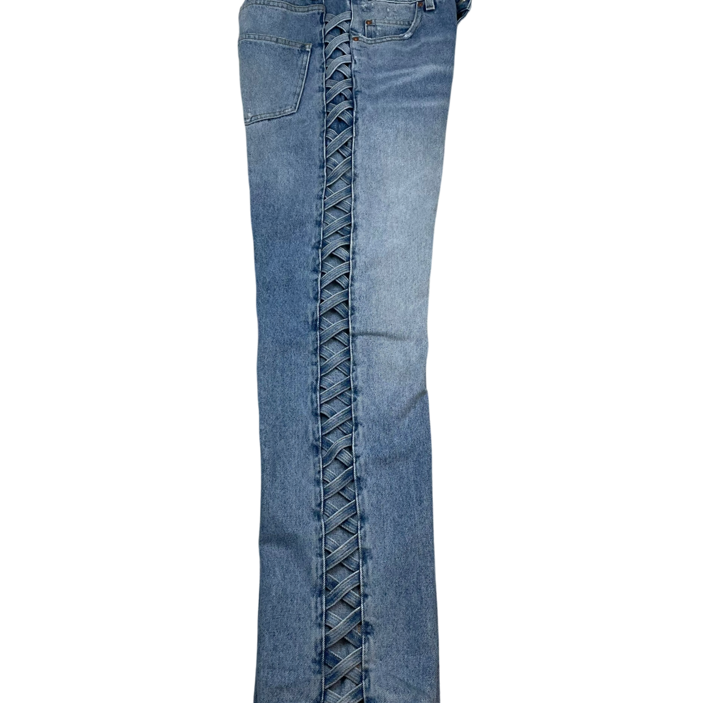 Martine Rose Lace-Up Denim Jeans Blue (Size S)