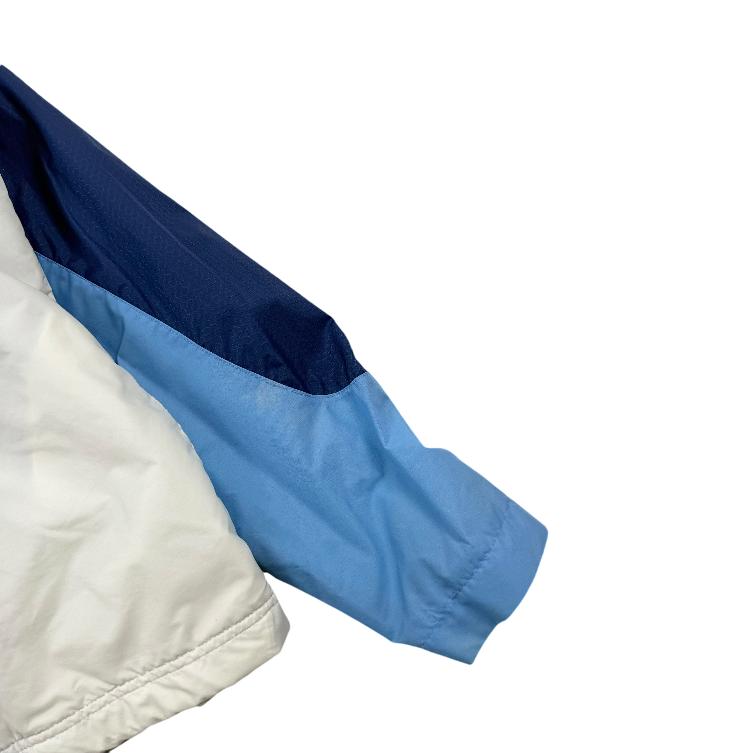 Nike 00s Hex Logo Insulated Track Jacket White/Blue (part of set) (Fits S-M)