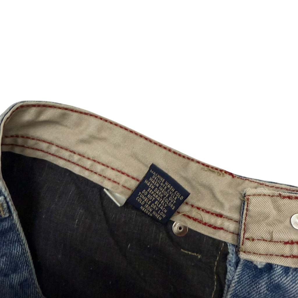 Marithé François Girbaud 2000s Straight Leg Koi Fish Print Jeans (Fits 33”)