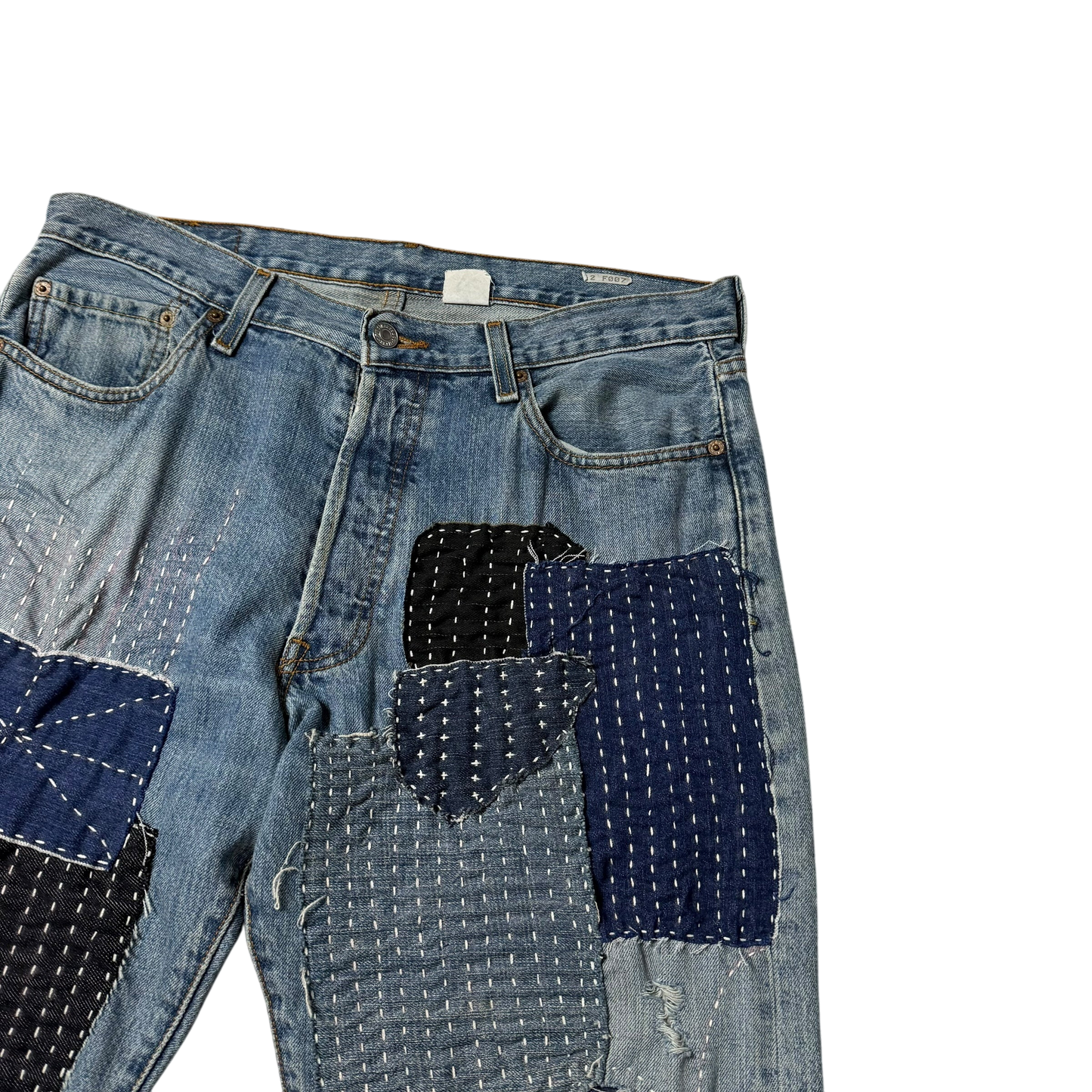 Levi’s Vintage 501 Custom Boro Stitched Patchwork Jeans (Size 34”)