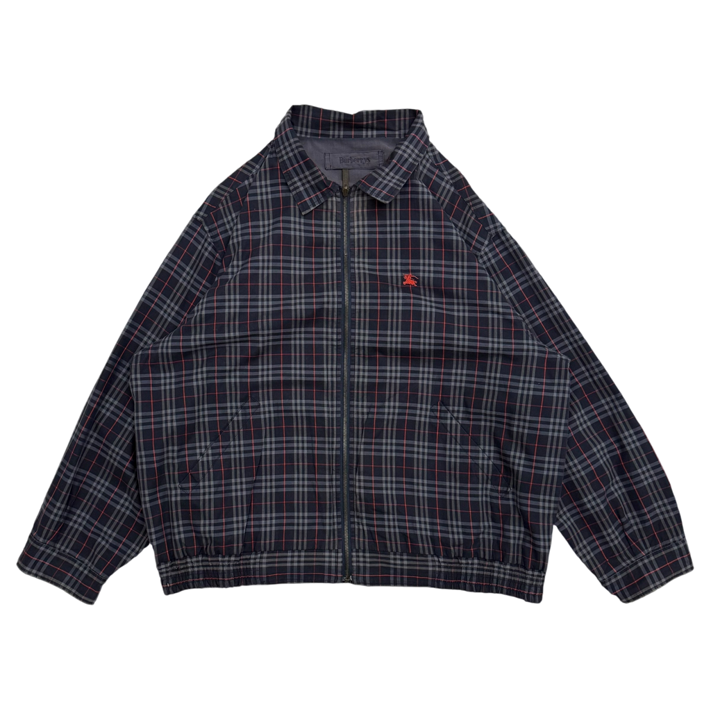 Burberry 90s Nova Check Reversible Harrington Jacket Navy (Fits M–L)