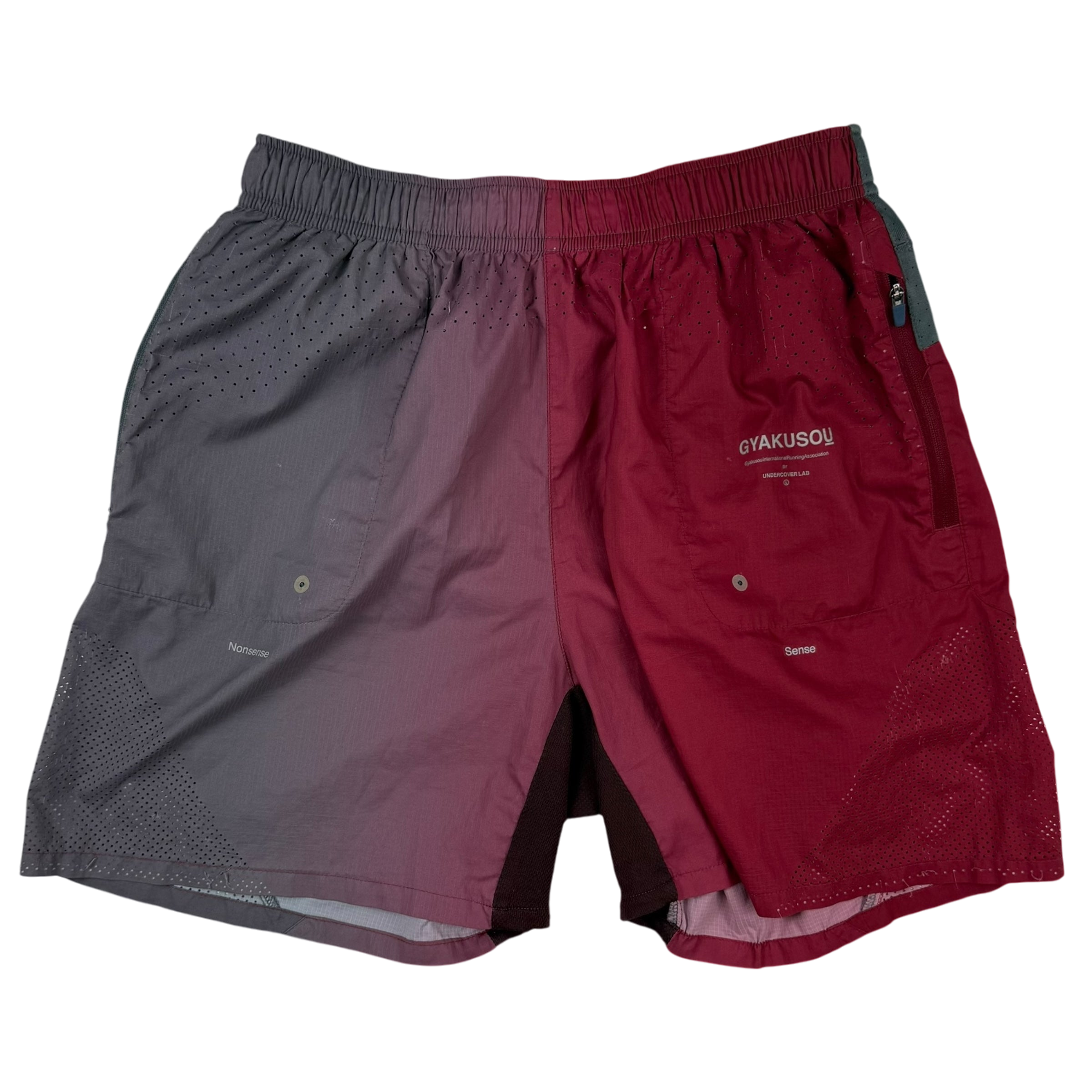 Nike x Undercover Gyakusou SS13 Running Shorts Red/Grey (Fits M)