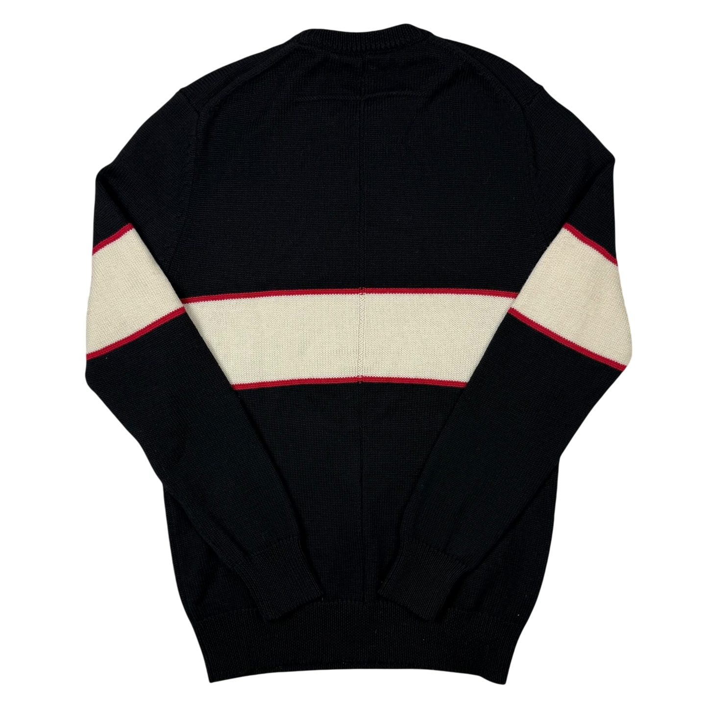 Givenchy AW18 Logo-Intarsia Pure Wool Knit Sweatshirt Black (Size L)