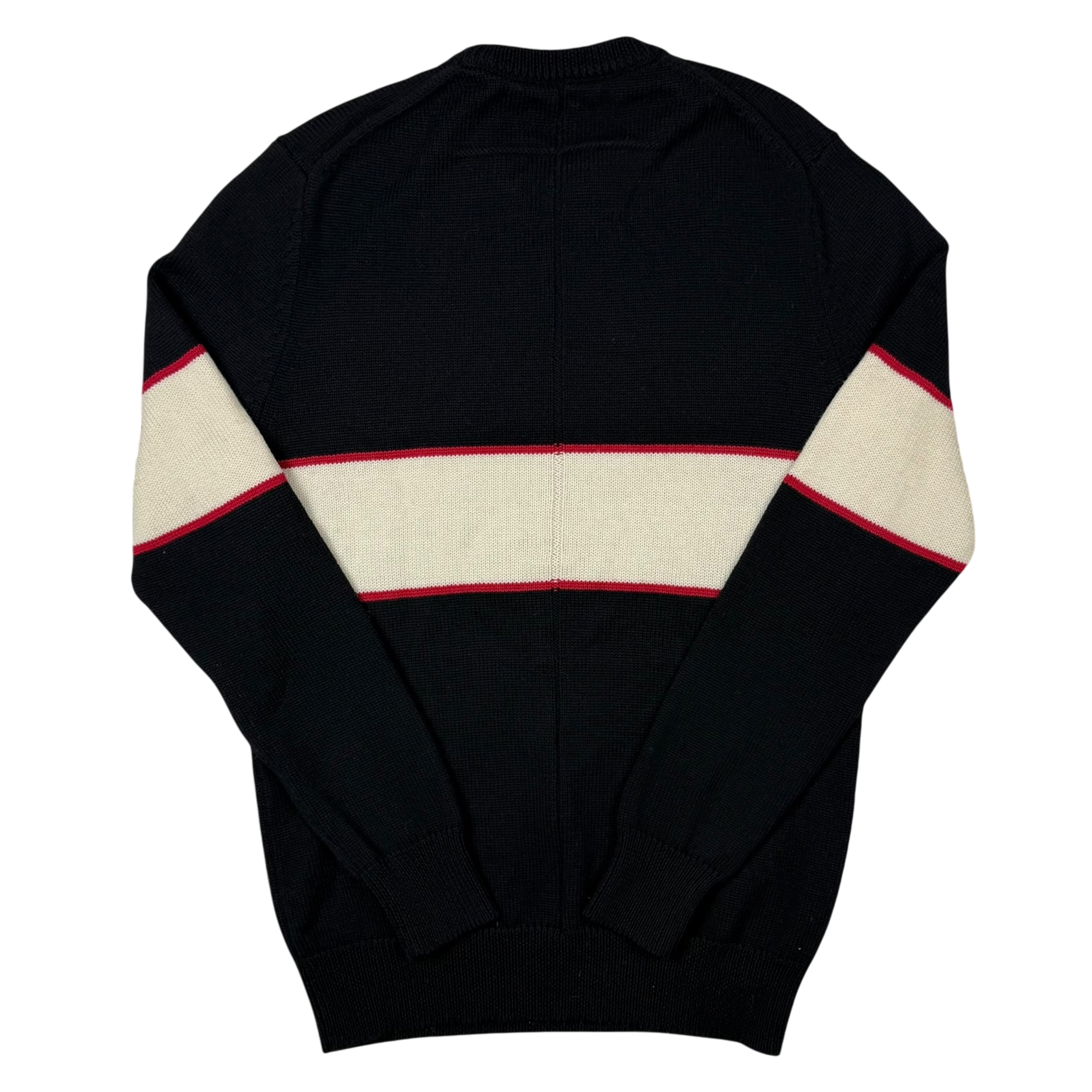 Givenchy AW18 Logo-Intarsia Pure Wool Knit Sweatshirt Black (Size L)