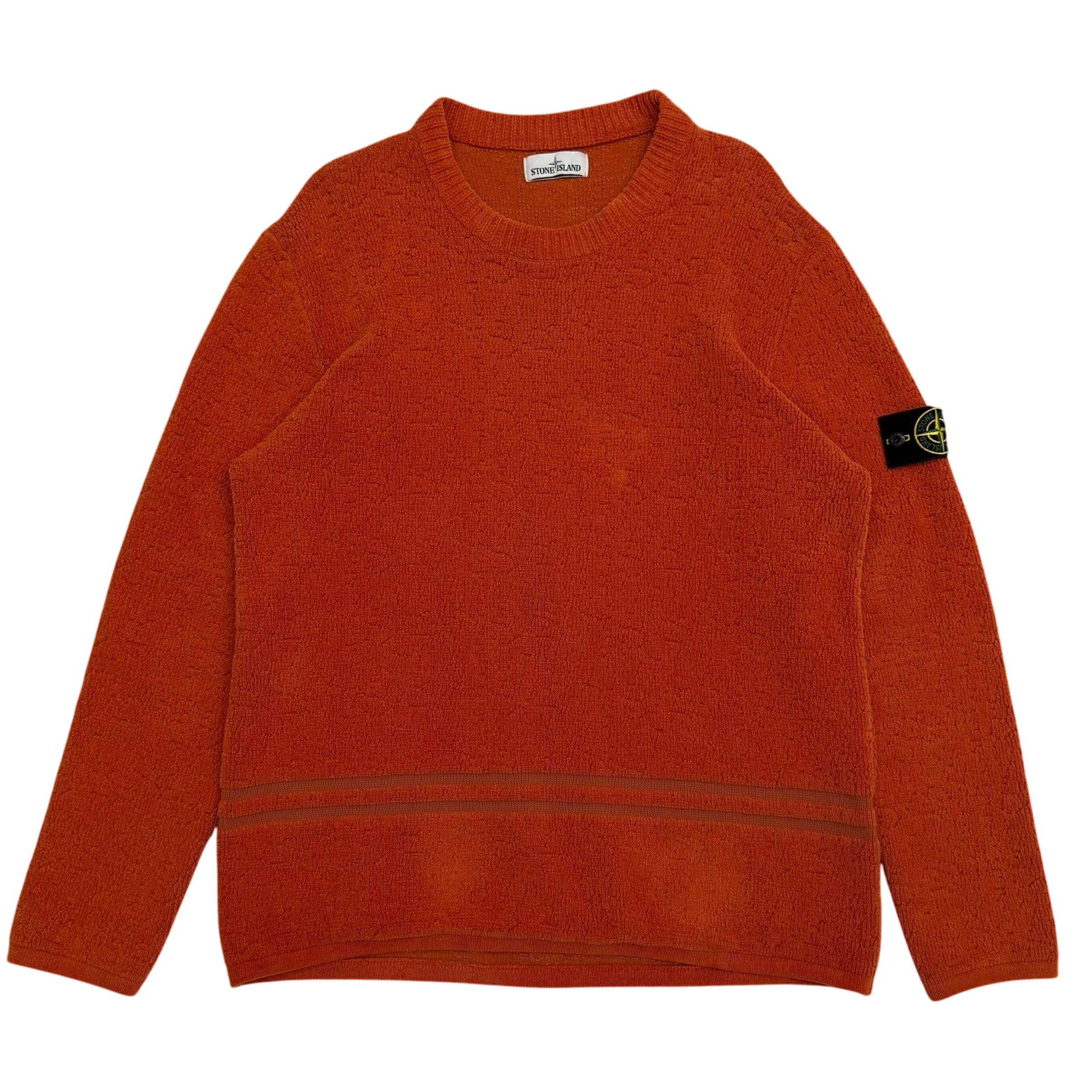Stone Island AW19 Textured Sweatshirt Orange (Size XL)