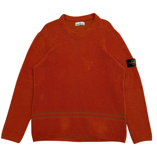 Stone Island AW19 Textured Sweatshirt Orange (Size XL)