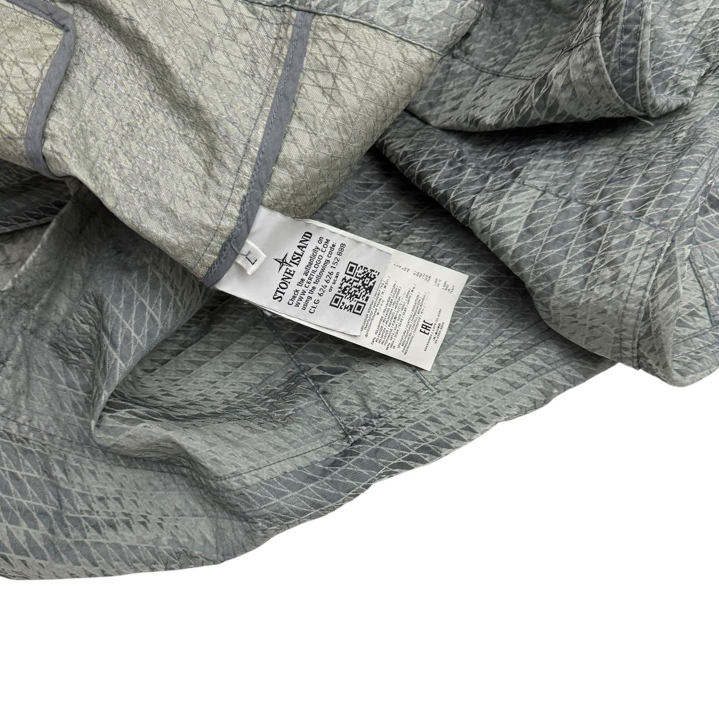 Stone Island Shadow Project SS 2016 Jacquard Nylon Jacket Grey / Green (Size L)