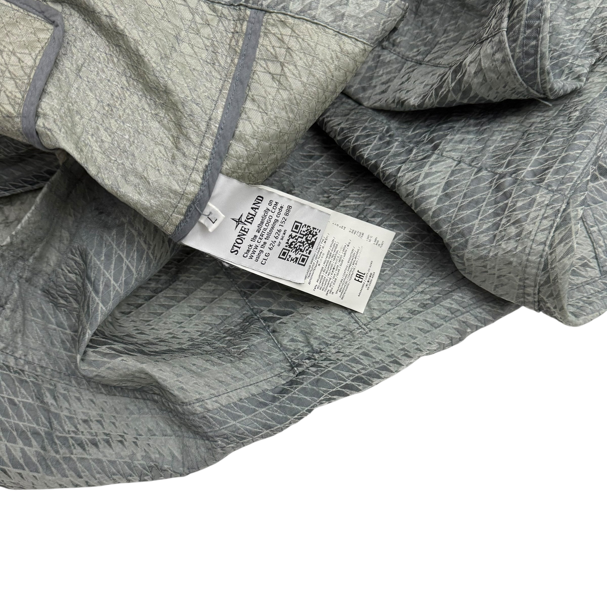 Stone Island Shadow Project SS 2016 Jacquard Nylon Jacket Grey / Green (Size L)